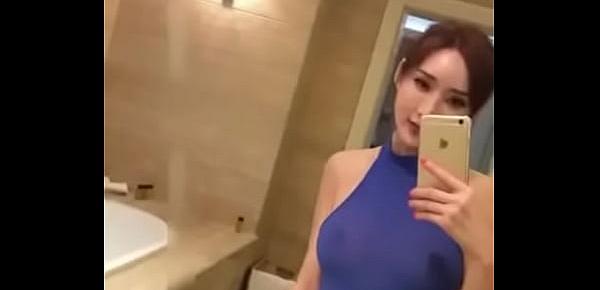  Recopilación en espejo de Alice Zhou, modelo china sexy hot.